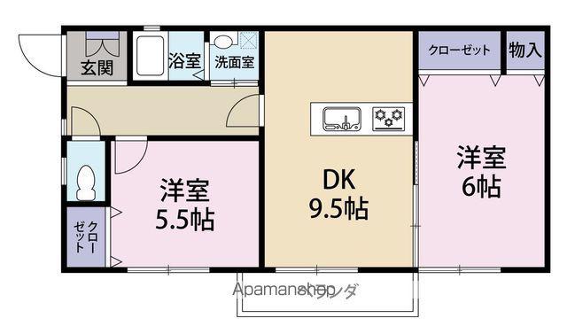 マ・メゾン(2DK/2階)の間取り写真