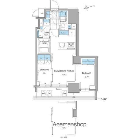 ルフォンプログレ本郷三丁目(2LDK/10階)の間取り写真