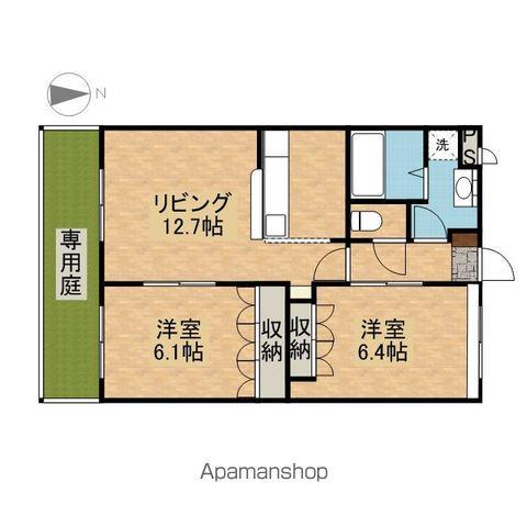 ジュピター(2LDK/1階)の間取り写真