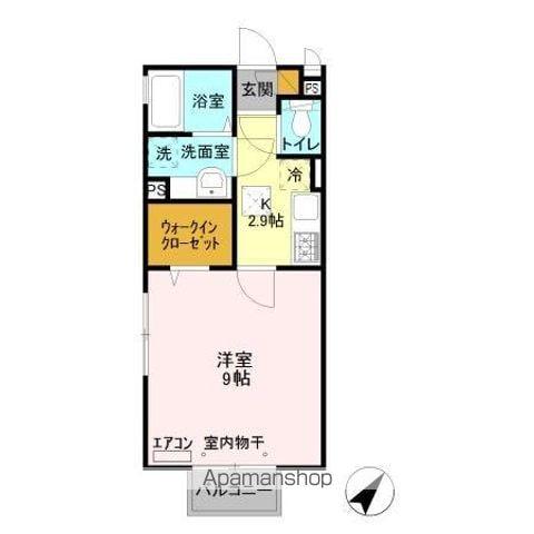 ラ・グラシューズ(1K/1階)の間取り写真