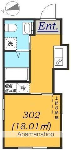 スカイヒルズ戸越公園(1K/3階)の間取り写真