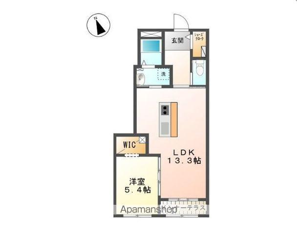 GREENHILLS桔梗2(1SLDK/1階)の間取り写真