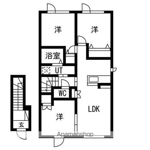 ひばりヶ丘レジデンスA棟(3LDK/2階)の間取り写真