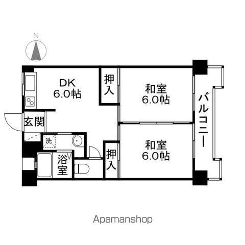 佐藤第一ビル(2DK/3階)の間取り写真
