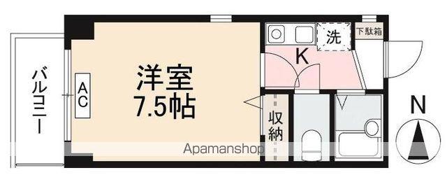 フローレス昭和町(1K/1階)の間取り写真