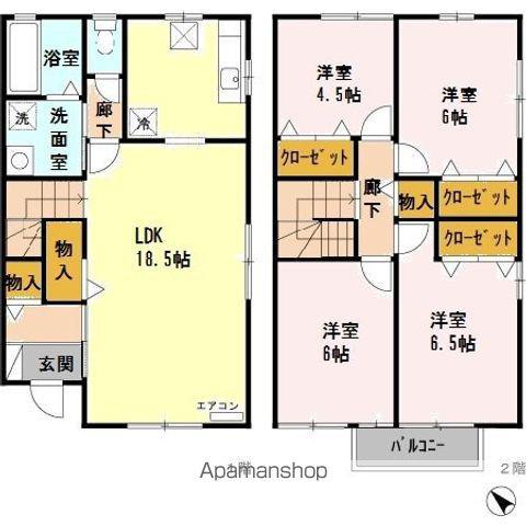 フレンドリースクエア鉄王6号地(4LDK)の間取り写真