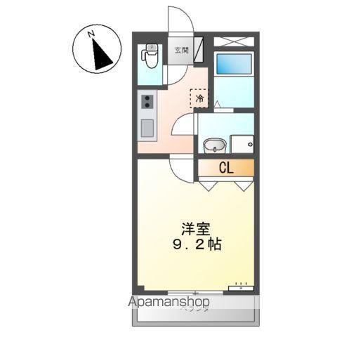 シャルマンハウス(1K/1階)の間取り写真