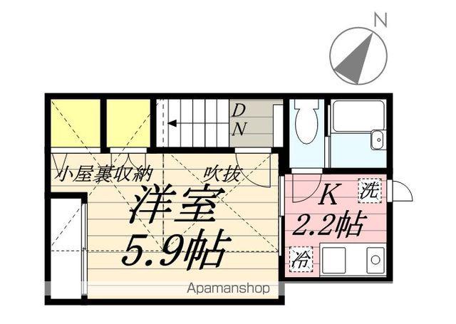 Iコンフォート(1K/2階)の間取り写真