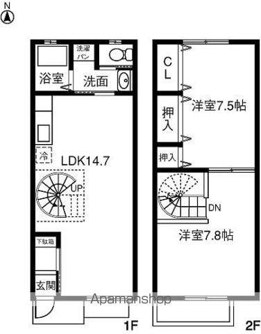 プレジョイア(2LDK)の間取り写真