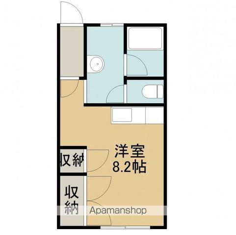 メゾンド・フラッシュ富岡(ワンルーム/2階)の間取り写真