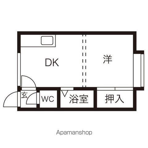 ステージイン南郷(1DK/3階)の間取り写真