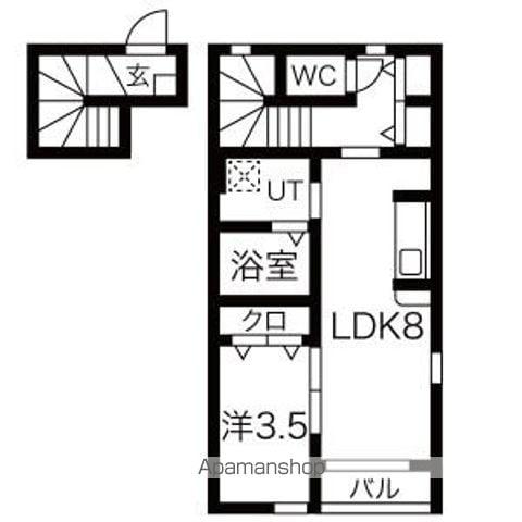 VOGUE HOUSE F(1LDK/2階)の間取り写真