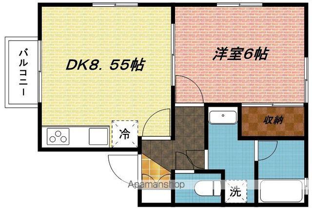 ブリス141(1DK/1階)の間取り写真