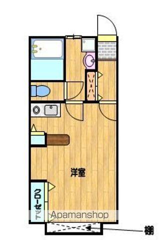 ガーデンヒル(ワンルーム/1階)の間取り写真