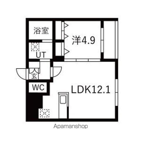 URBAN FLATS千歳GAー千(1LDK/3階)の間取り写真