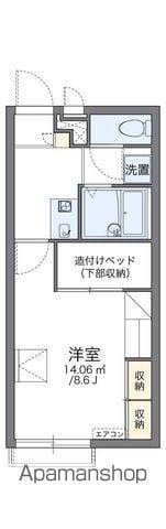 レオパレス朝日(1K/2階)の間取り写真