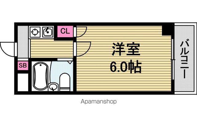 SHINING STAR(1K/3階)の間取り写真