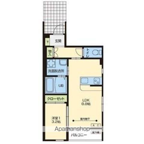 MIYABI(1LDK/1階)の間取り写真