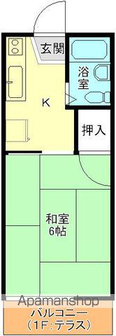 グリーンシャテロ(1K/2階)の間取り写真