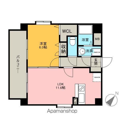 グランドゥール27(1LDK/7階)の間取り写真