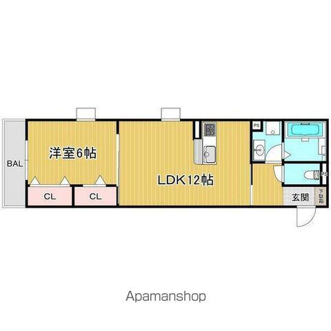ミレ・パルク長町(1LDK/1階)の間取り写真