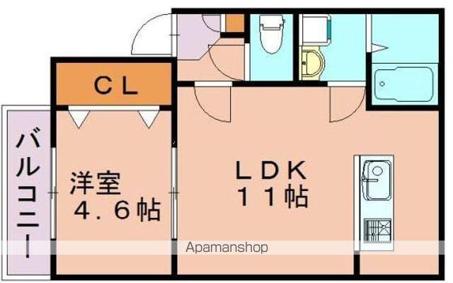 リテラ空港前(1LDK/3階)の間取り写真