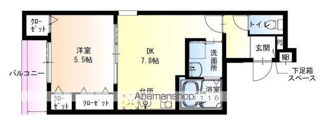 フジパレス高石千代田Ⅱ番館(1DK/2階)の間取り写真