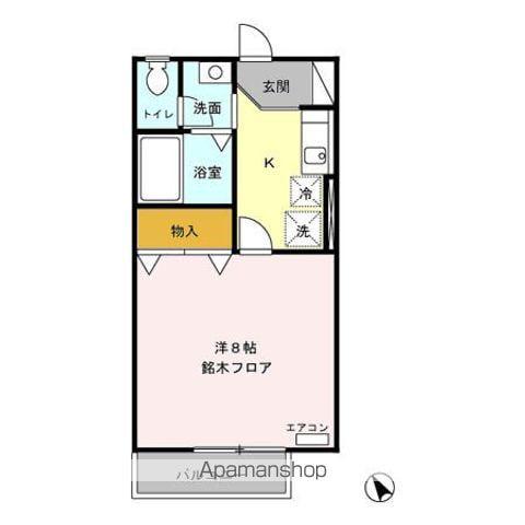 セジュールS・なかむら B(1K/1階)の間取り写真