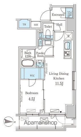 パークアクシス錦糸町ウエスト(1LDK/9階)の間取り写真