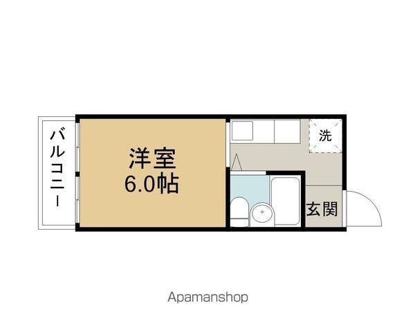 西富マンション(1K/2階)の間取り写真