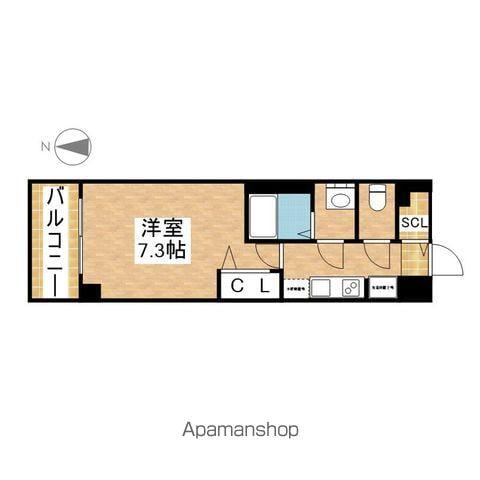 プレサンス今池駅前フェルディノ(1K/7階)の間取り写真