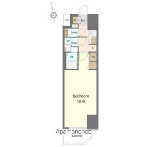 CRESTTAPP金山(1K/11階)の間取り写真
