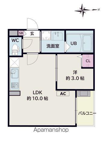 JACK MOTOSHIBATAHIGASHIⅡ(1LDK/1階)の間取り写真