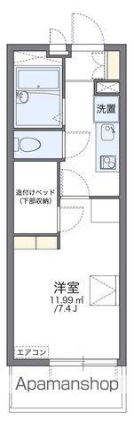 レオパレス東本町(1K/1階)の間取り写真