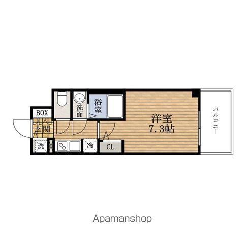 SAMTY江戸堀アサント(1K/9階)の間取り写真