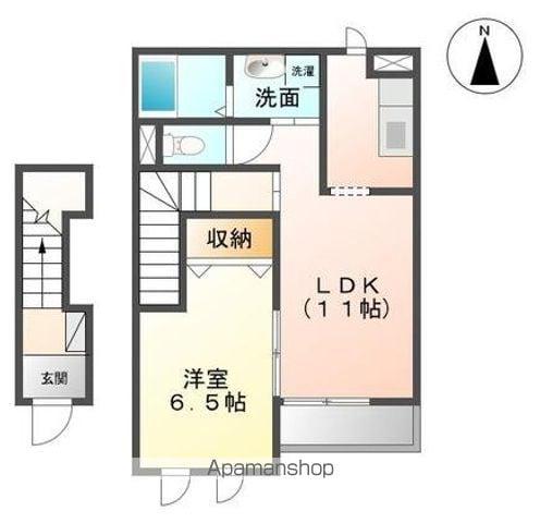 ハイブリッド高松Ⅱ(1LDK/2階)の間取り写真