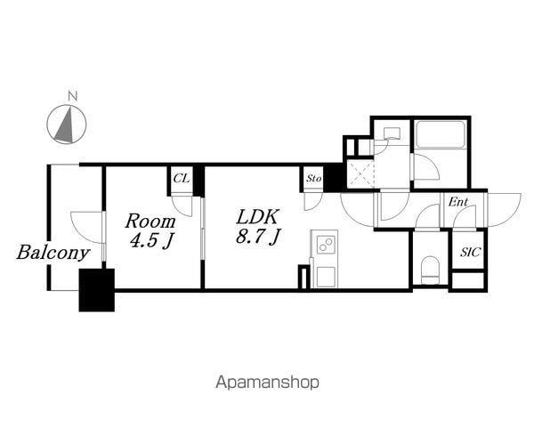 プレサンス名駅南ブリエ(1LDK/10階)の間取り写真