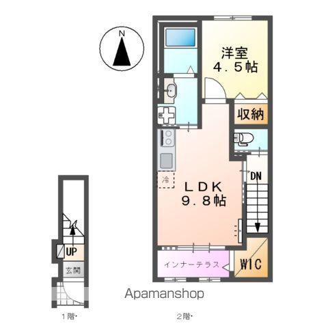 東広島市高屋町桧山 工事(1LDK/2階)の間取り写真