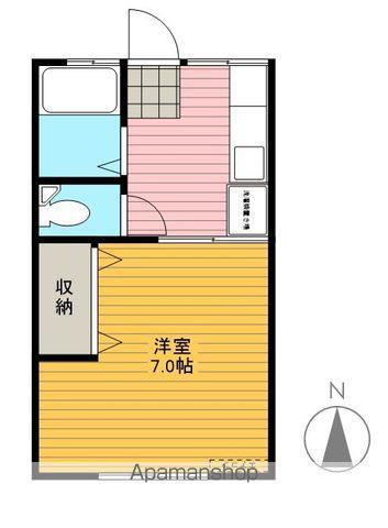 ヴォンメゾンYAHATA(1K/1階)の間取り写真