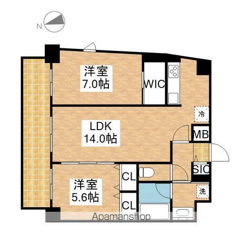 ポルタニグライースト(2LDK/3階)の間取り写真