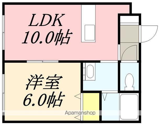 SUMOCCA(1LDK/2階)の間取り写真