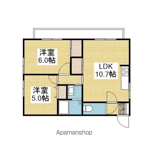 ビジョン余戸(2LDK/2階)の間取り写真
