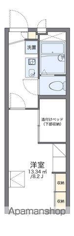 レオパレスGATESMILLS(1K/1階)の間取り写真