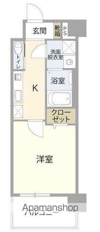 シャンス・ミカド船小路(1K/6階)の間取り写真