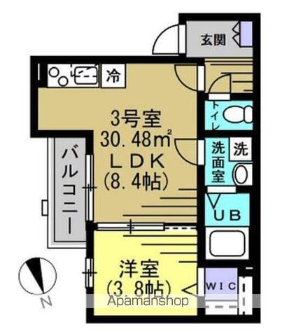 SK八潮(1LDK/1階)の間取り写真