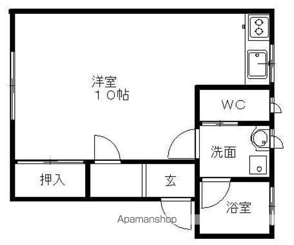 エクセルハイツ(ワンルーム/1階)の間取り写真