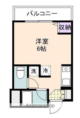 ローブル尾崎(ワンルーム/4階)の間取り写真