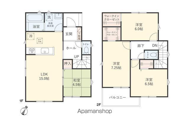 総武本線 物井駅 バス乗車時間:12分 内田黒入口バス停で下車 徒歩4分 2階建 築1年(4LDK)の間取り写真