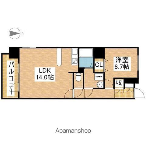 レジディア久屋大通Ⅱ(1LDK/7階)の間取り写真