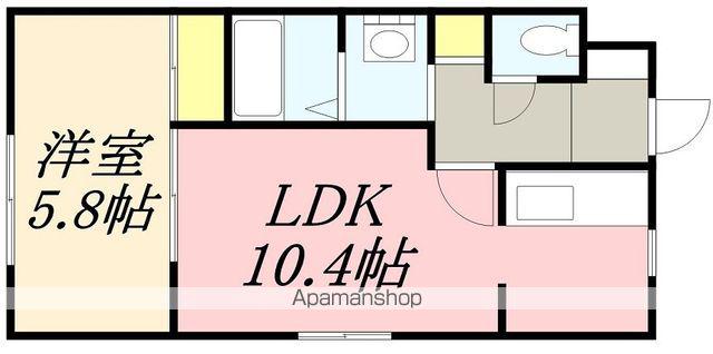 PERAZZI富岡(1LDK/2階)の間取り写真